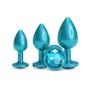 Набір анальних пробок NS Novelties Rear Assets - Trainer Kit - Iridescent Teal - Teal Gem