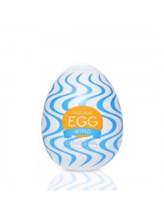 Мастурбатор-яйце Tenga Egg Wind із зиґзаґоподібним рельєфом