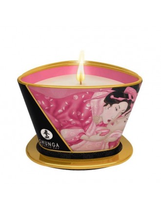 Масажна свічка Shunga Massage Candle – Rose Petals (170 мл) з афродизіаками