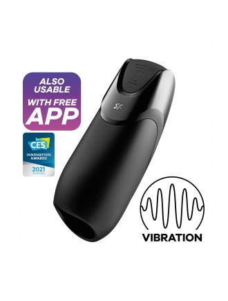 Смарт-мастурбатор з вібрацією Satisfyer Men Vibration+, 2 мотори, 14 режимів, водонепроникний