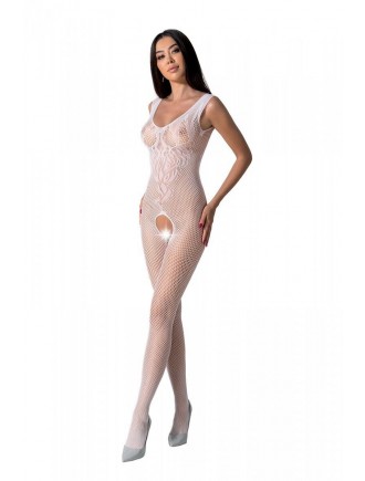 Бодістокінг з крилами Passion BS098 One Size, white, середня сітка, відкритий доступ