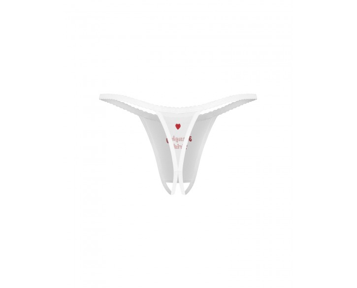 Трусики Obsessive Weddya Bride crotchless thong S/M