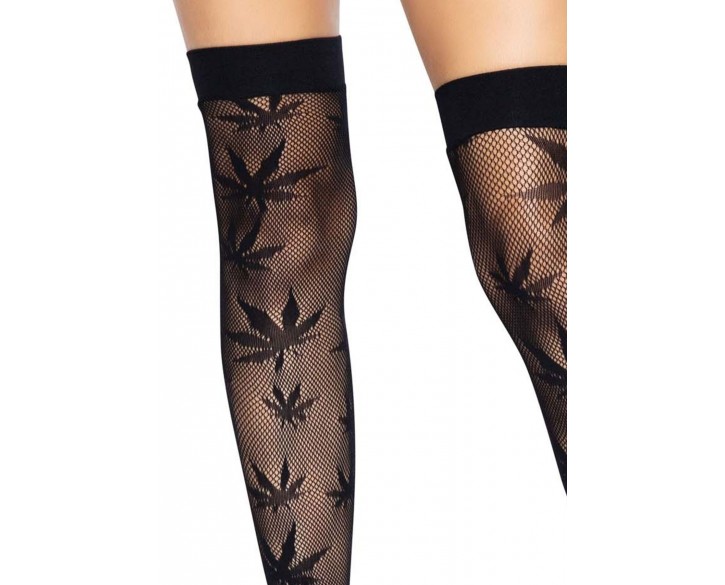 Панчохи Leg Avenue 420 Net thigh highs Black