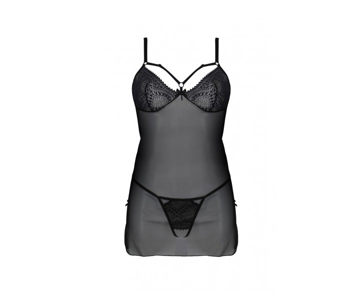 Пеньюар Passion DROSERA BODY black L/XL - ECO Passion