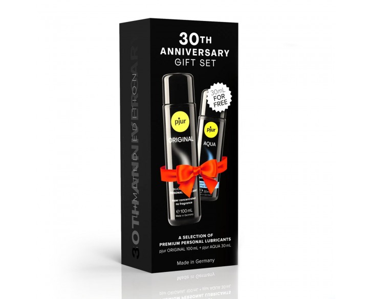 Ювілейний набір лубрикантів pjur 30th Anniversary Gift Set: Original 100 мл та Aqua 30 мл