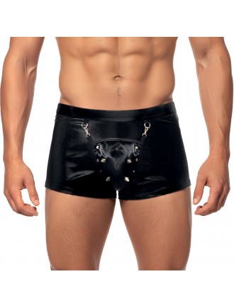 Чоловічі труси з сюрпризом Art of Sex - Gladiator, чорні з ефектом мокрого оксамиту, розмір M