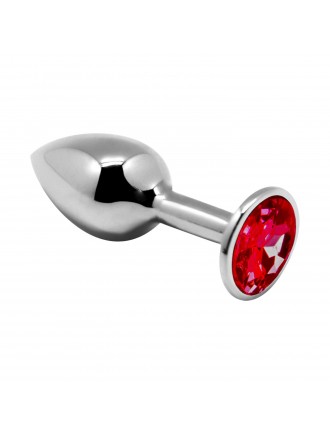 Металева анальна пробка з кристалом Alive Mini Metal Butt Plug Red L