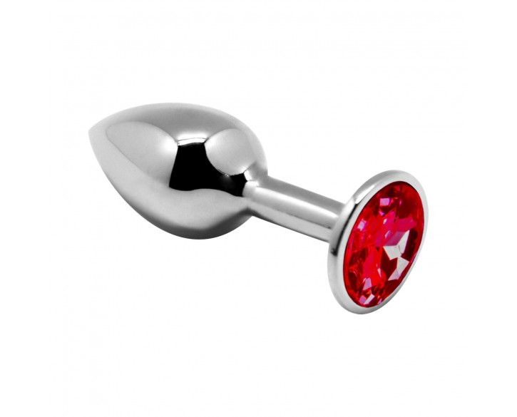 Металева анальна пробка з кристалом Alive Mini Metal Butt Plug Red L