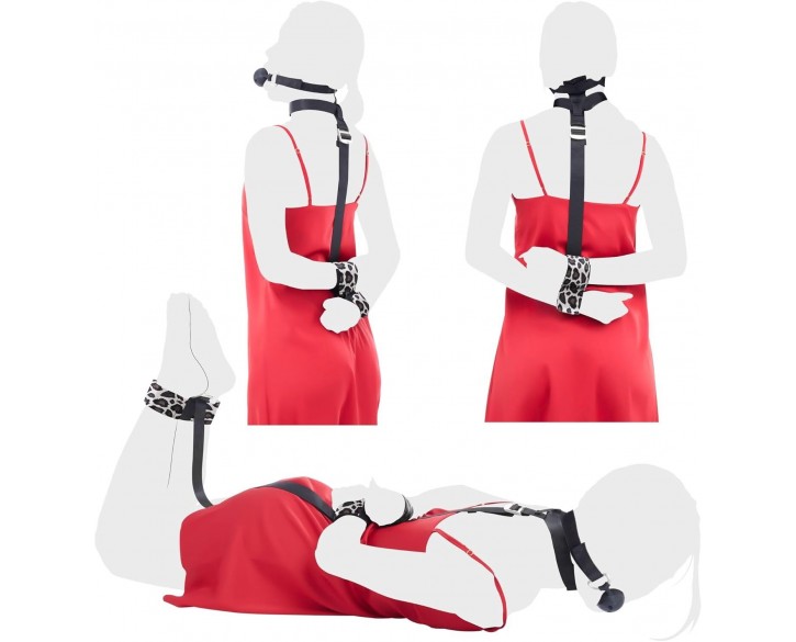 БДСМ-набір LOCKINK YEAHWOW Armbinder Restraint Set Black