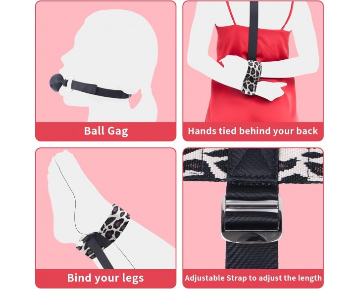 БДСМ-набір LOCKINK YEAHWOW Armbinder Restraint Set Black