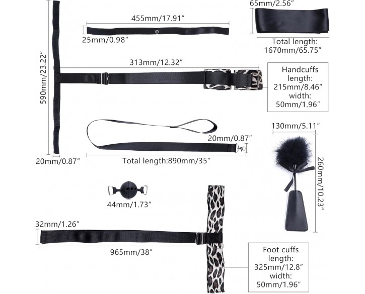 БДСМ-набір LOCKINK YEAHWOW Armbinder Restraint Set Black