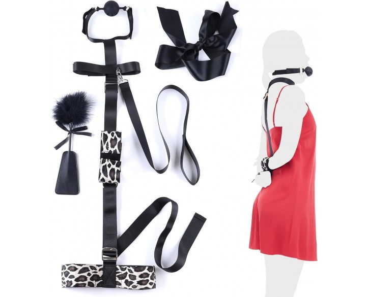 БДСМ-набір LOCKINK YEAHWOW Armbinder Restraint Set Black