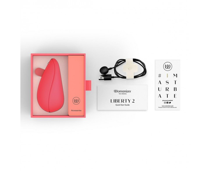 Вакуумний кліторальний стимулятор Womanizer Liberty 2 Vibrant Rose