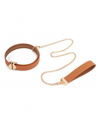 Повідець LOCKINK Tied Collar with Leash Set - Brown