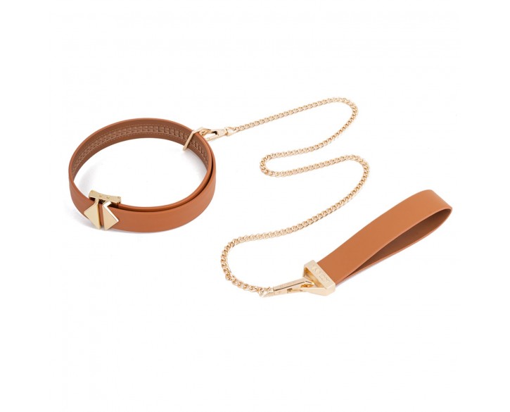 Повідець LOCKINK Tied Collar with Leash Set - Brown