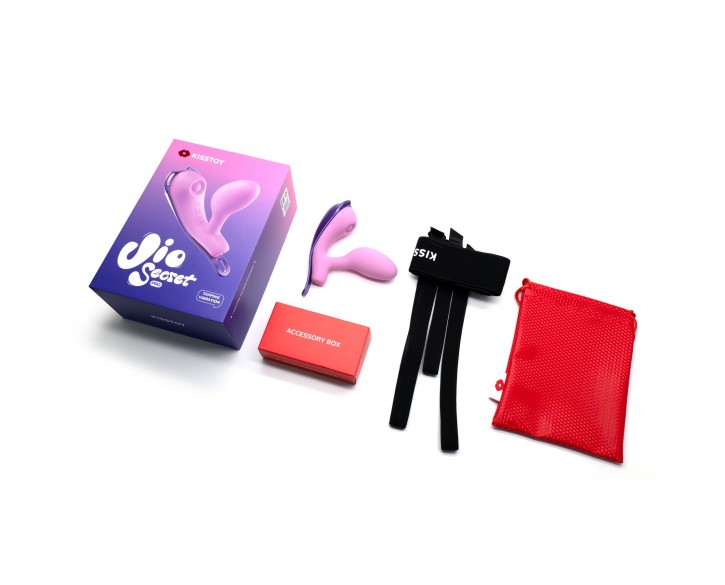 Віброяйце під одяг KISSTOY Viosecret Pro, з пульсацією для клітора, трусики-стрепи в комплекті