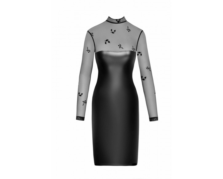 Сукня Noir Handmade F310 Sublime wetlook and flocked mesh midi dress - S