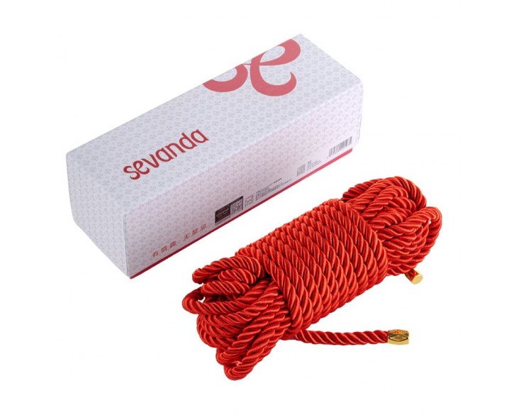 Мотузка для шибарі LOCKINK SEVANDA Shibari Pratice Rope Red, 8 метрів