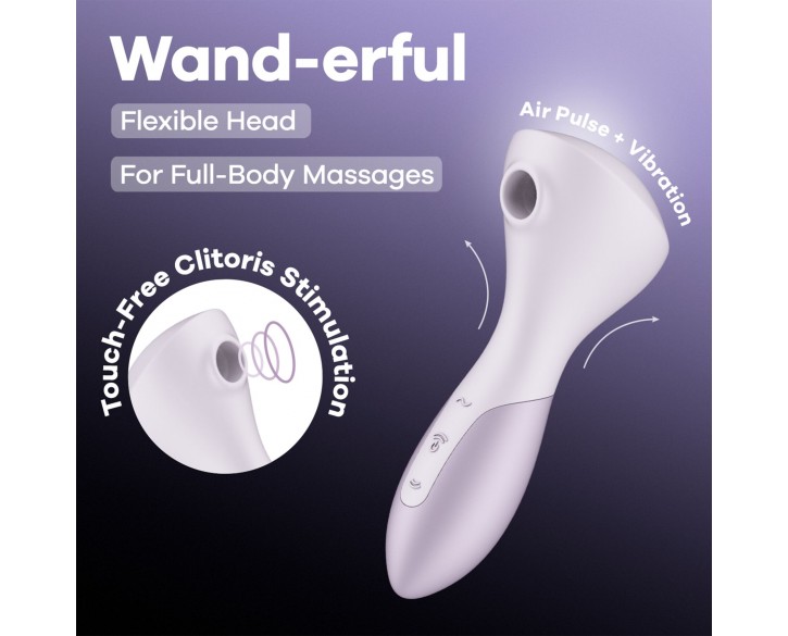 Вібромасажер Satisfyer Wand-erful з вакуумною кліторальною стимуляцією