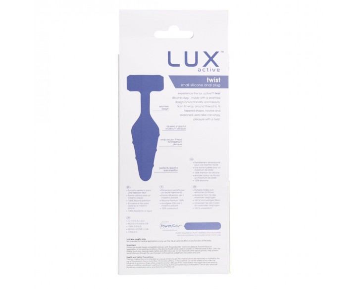 Анальна пробка Lux Active Twist Plug Small Blue