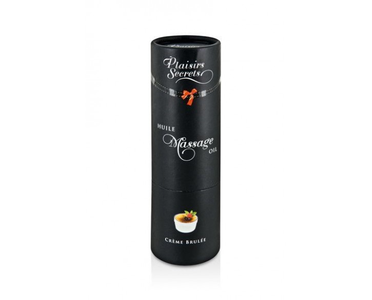 Масажна олія Plaisirs Secrets Creme Brulee (59 мл) з афродизіаками їстівна, подарункове паковання