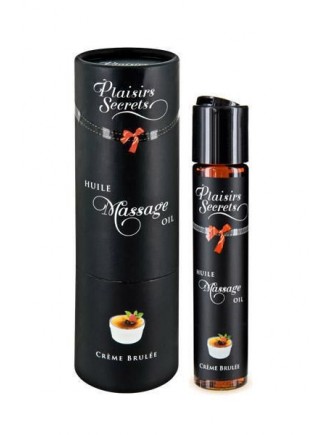 Масажна олія Plaisirs Secrets Creme Brulee (59 мл) з афродизіаками їстівна, подарункове паковання