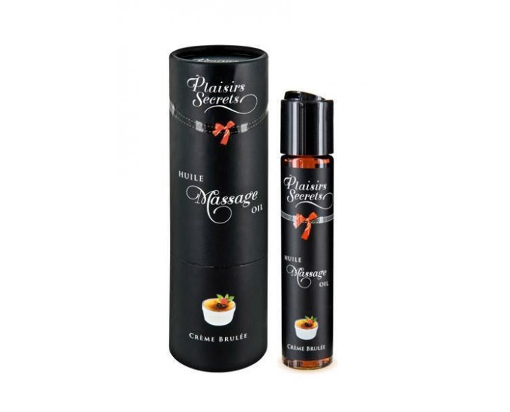 Масажна олія Plaisirs Secrets Creme Brulee (59 мл) з афродизіаками їстівна, подарункове паковання