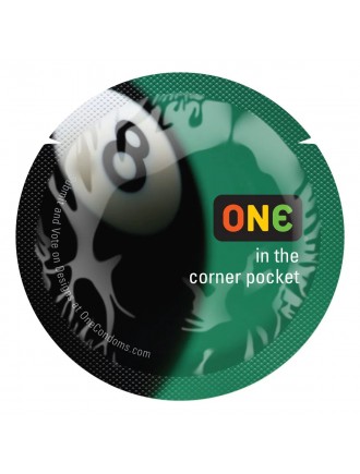 Презерватив ONE Color Sensations - ONE is the corner pocket (Black) 1 шт