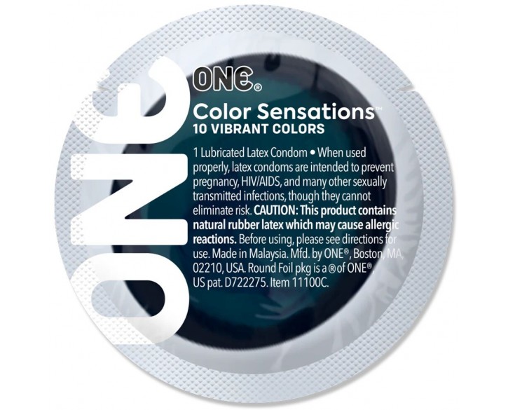 Презерватив ONE Color Sensations - ONE is the corner pocket (Black) 1 шт