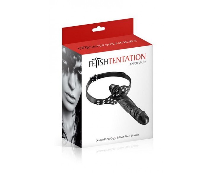 Кляп з подвійним фалоімітатором Fetish Tentation Double Penis Gag