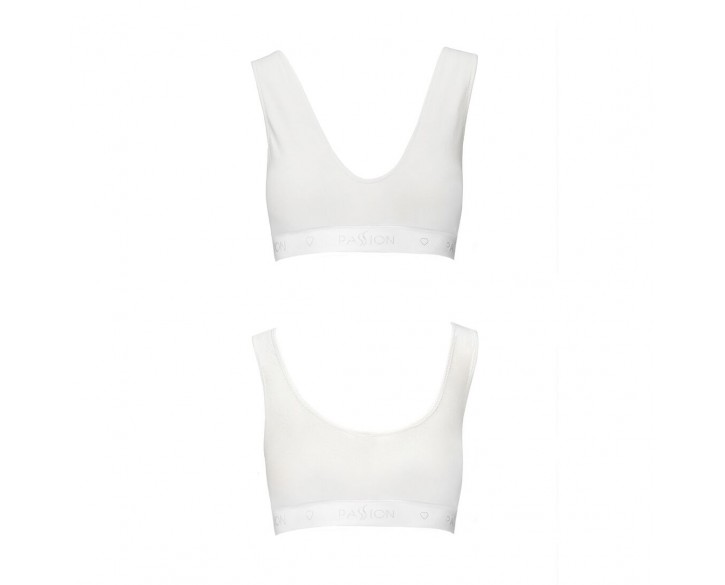 Спортивний топ з еластичної бавовни Passion PS005 TOP white, size S