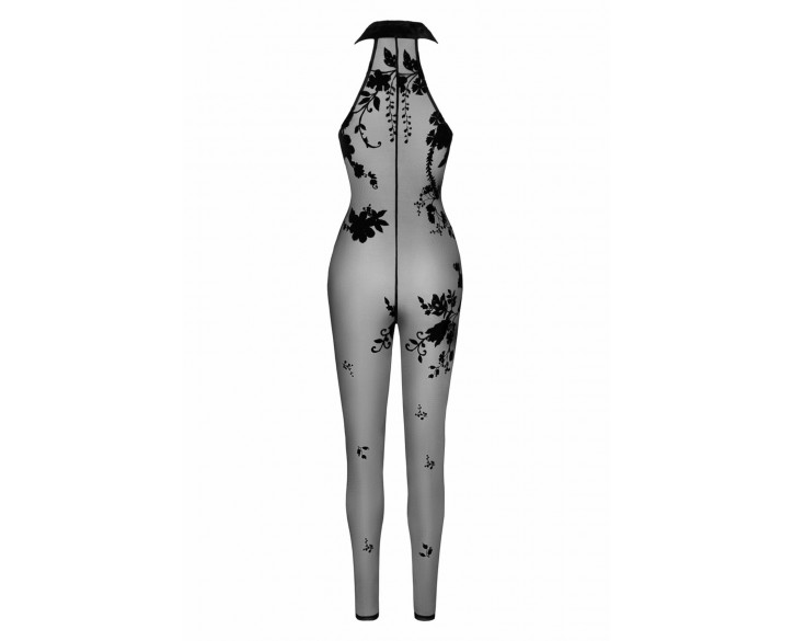 Бодістокінг Noir Handmade F315 Ego flocked mesh halter catsuit - S