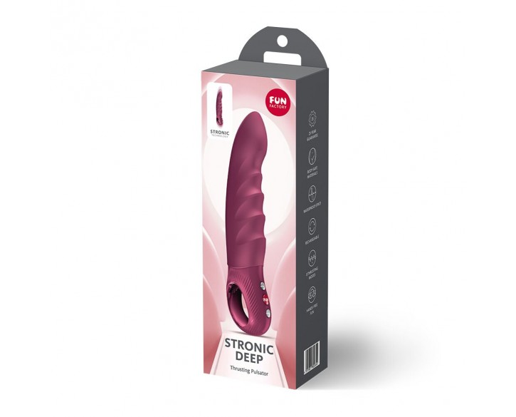 Пульсатор Fun Factory Stronic Deep, Wine Red, 8 режимів роботи, перезаряджуваний