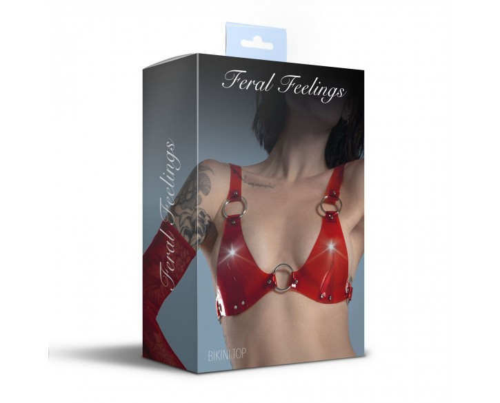 Ліф класичний Feral Feelings - Bikini Top Red Trasparent