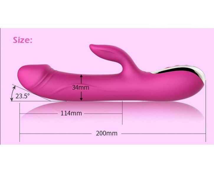 Вібратор-пульсатор Leten Automatical Thrusting Vibrator з підігрівом, що перезаряджається, 10 режимі