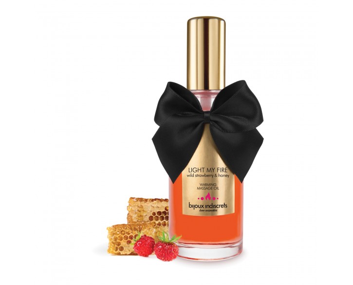 Розігрівальна олія Bijoux Indiscrets Light my Fire – Wild Strawberry&Honey