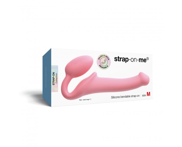 Безремінний страпон Strap-On-Me Rose M, повністю регульований, діаметр 3,3 см