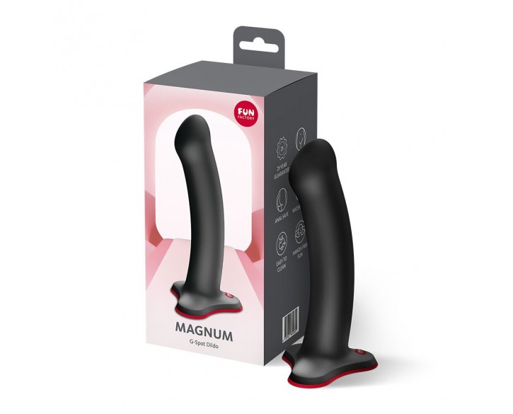 Фалоімітатор Fun Factory MAGNUM Black, дуже гнучкий, довжина 18,3 см, діаметр 3,7 см