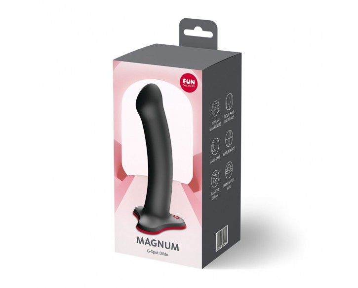 Фалоімітатор Fun Factory MAGNUM Black, дуже гнучкий, довжина 18,3 см, діаметр 3,7 см