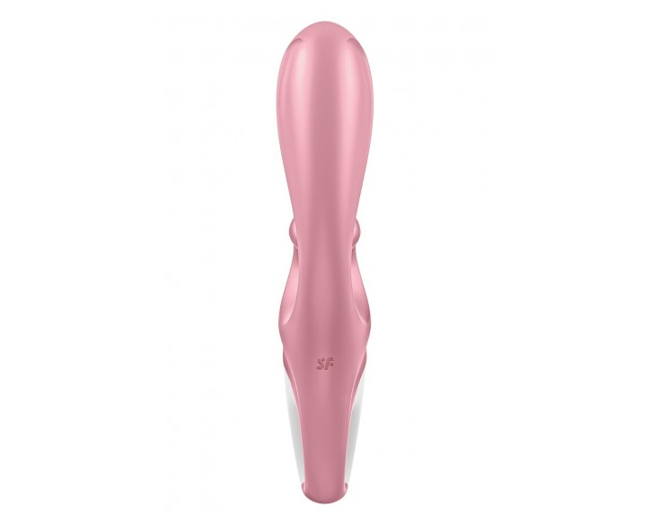 Смартвібратор-кролик Satisfyer Hug Me Pink, 2 мотори, діаметр 4,2см, широка кліторальна частина