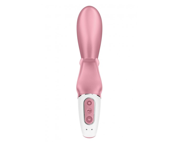 Смартвібратор-кролик Satisfyer Hug Me Pink, 2 мотори, діаметр 4,2см, широка кліторальна частина