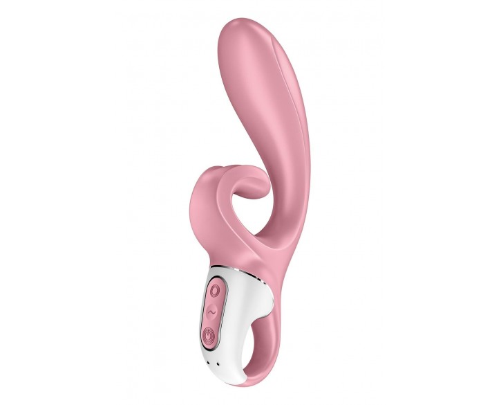 Смартвібратор-кролик Satisfyer Hug Me Pink, 2 мотори, діаметр 4,2см, широка кліторальна частина