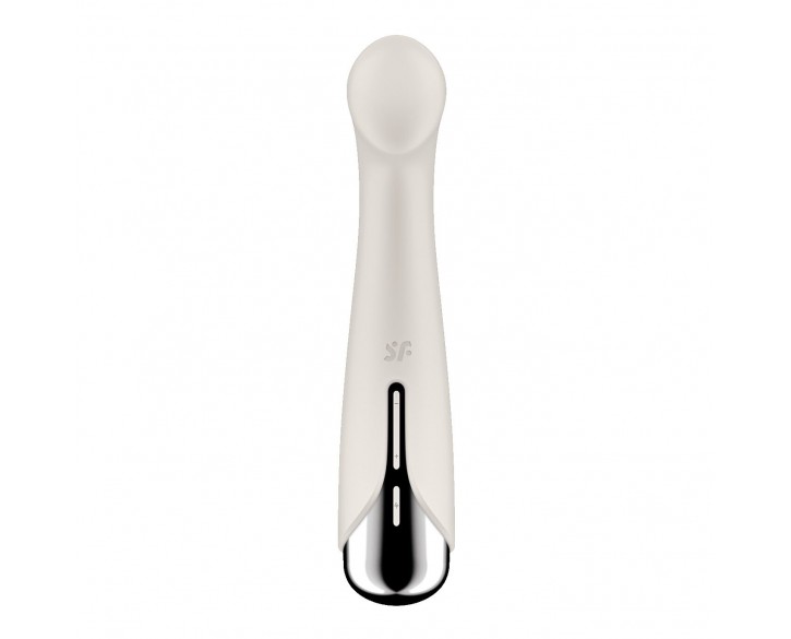 Вібратор з ротацією Satisfyer Spinning G-Spot 1 Beige, плоский майданчик для стимуляції точки G