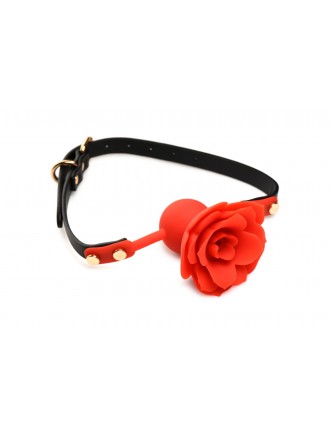 Кляп Master Series Blossom Silicone Rose Gag - Red