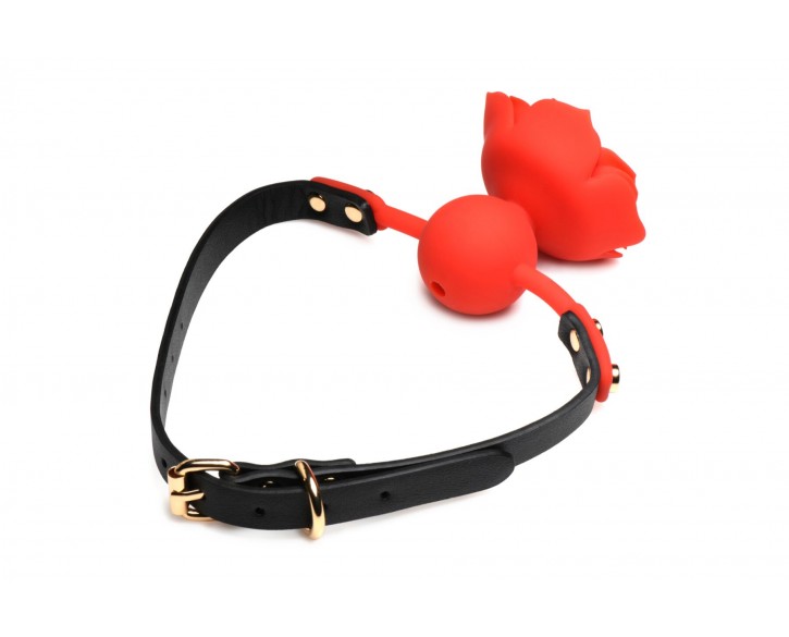 Кляп Master Series Blossom Silicone Rose Gag - Red