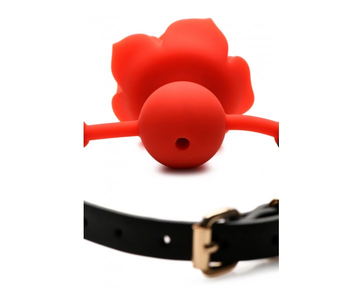 Кляп Master Series Blossom Silicone Rose Gag - Red