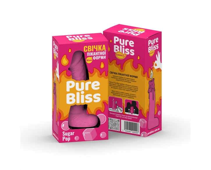 Ароматна свічка пікантної форми Pure Bliss Pink Sugar Pop (Жуйка) 18 см