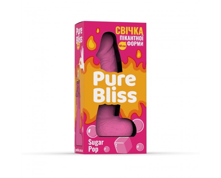 Ароматна свічка пікантної форми Pure Bliss Pink Sugar Pop (Жуйка) 18 см