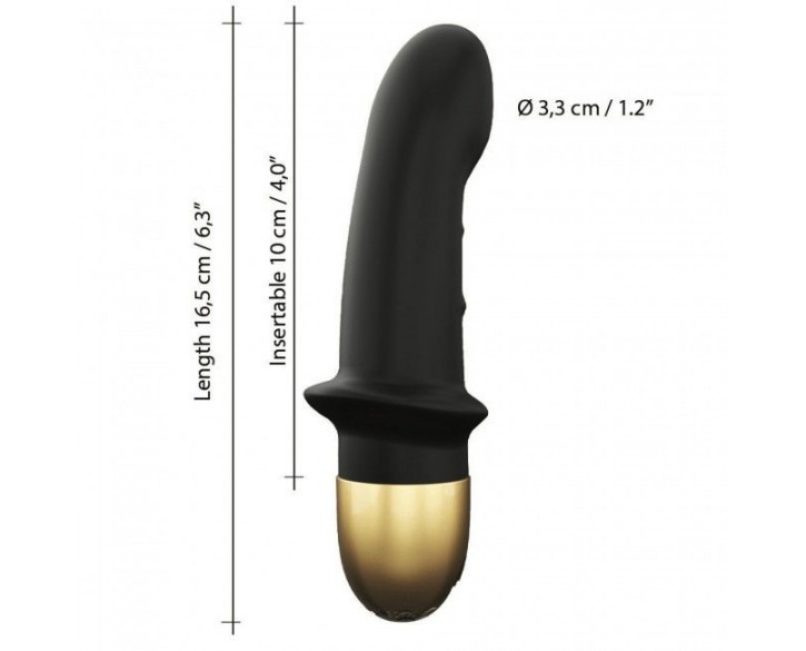 Вібратор Dorcel Mini Lover Black 2.0 перезаряджається, для точки G і масажу простати