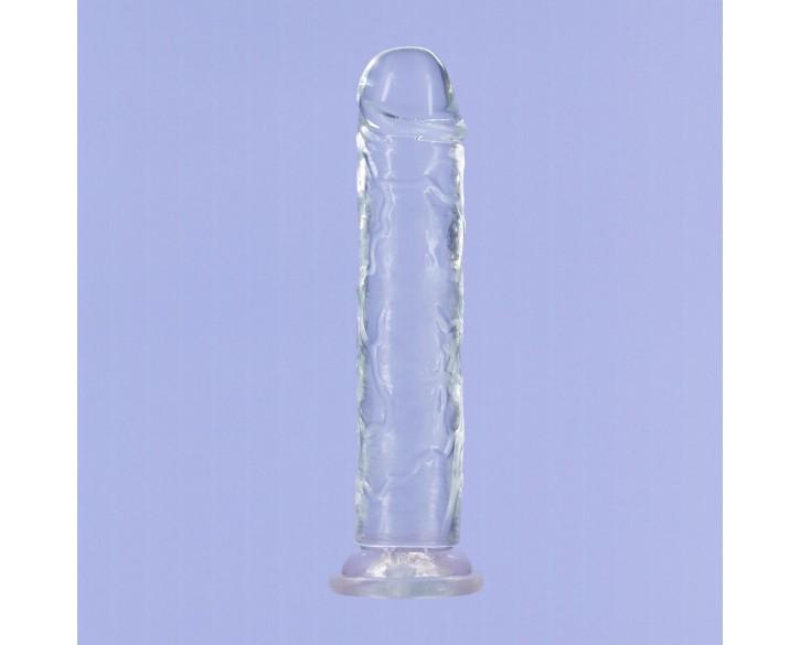 Прозорий фалоімітатор на присосці ADDICTION Vertical Dong 9″, віброкуля в подарунок